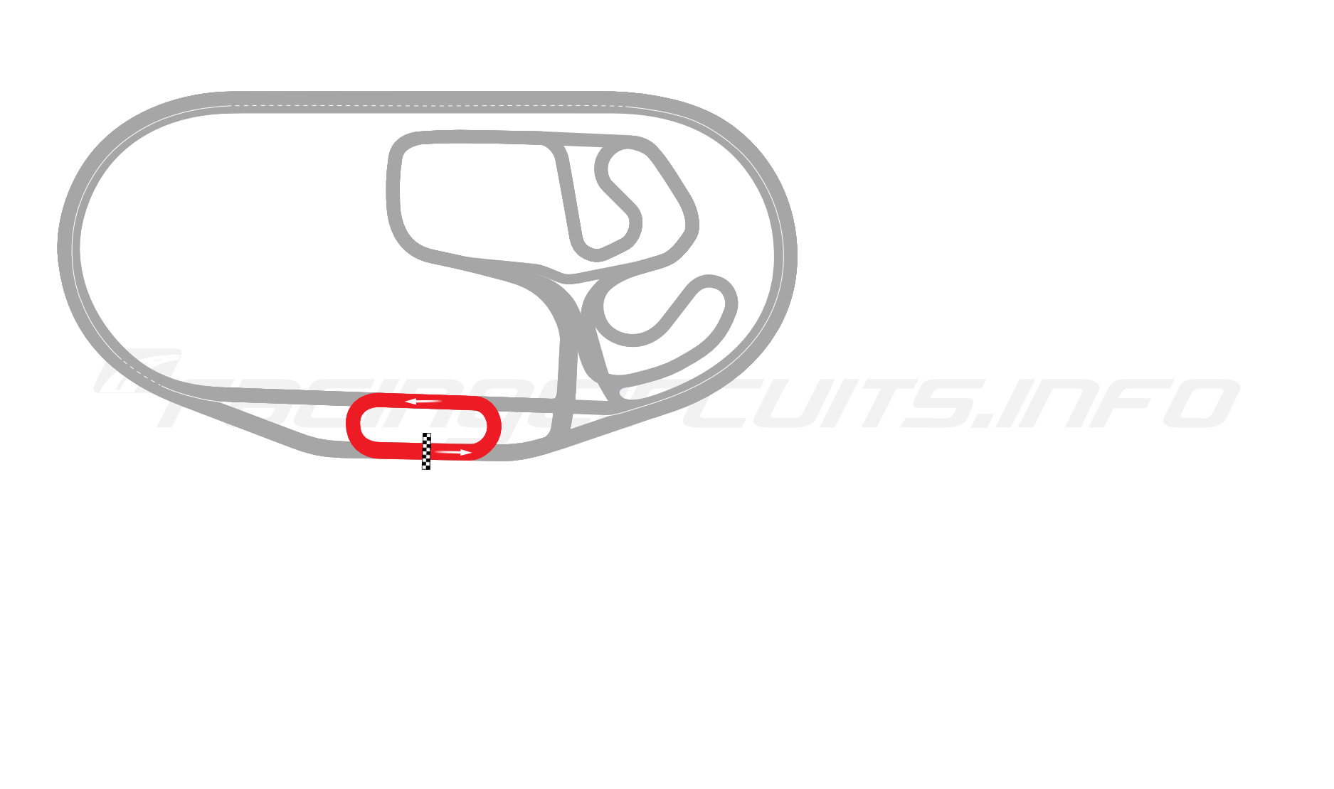 Map of Charlotte Motor Speedway, Quarter-Mile Oval 2015-17
